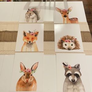 Baby Nursery Decor, 6 unframed wall art posters- in perfect condition